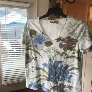 Caribbean Joe beaded t shirt.. Size Large